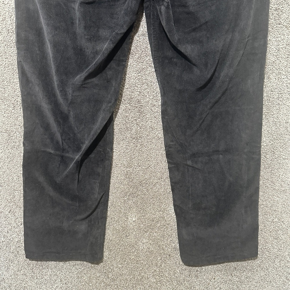Cabelas Corduroy Pants Women 12 Black Straight Leg 5 Pocket Casual Academia - Picture 13 of 16
